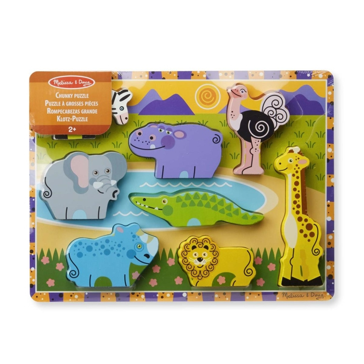 Melissa & Doug Wooden Chunky Puzzle Safari in the group TOYS, KIDS & BABY PRODUCTS / Toys / Puzzles at TP E-commerce Nordic AB (C79815)