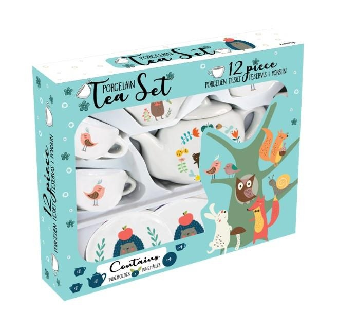 Barbo Toys Barbo Classic Porcelain tea set 12 pcs Blue in the group TOYS, KIDS & BABY PRODUCTS / Toys / Kitchen toys at TP E-commerce Nordic AB (C79842)