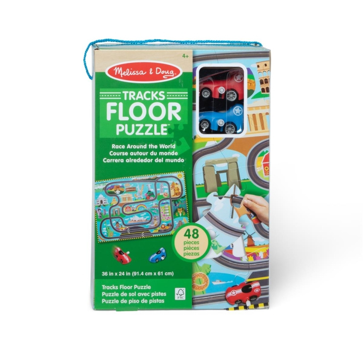 Melissa & Doug Floor Puzzle & Play Set Race Track in the group TOYS, KIDS & BABY PRODUCTS / Toys / Puzzles at TP E-commerce Nordic AB (C79856)