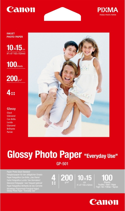 Canon GP-501 Glossy Photo Paper, 10 x 15 cm, 100 sheets in the group HOME ELECTRONICS / Photo & Video / Photo equipment / Other at TP E-commerce Nordic AB (C80149)