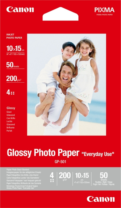 Canon GP-501 Glossy Photo Paper, 10 x 15 cm, 50 sheets in the group HOME ELECTRONICS / Photo & Video / Photo equipment / Other at TP E-commerce Nordic AB (C80167)