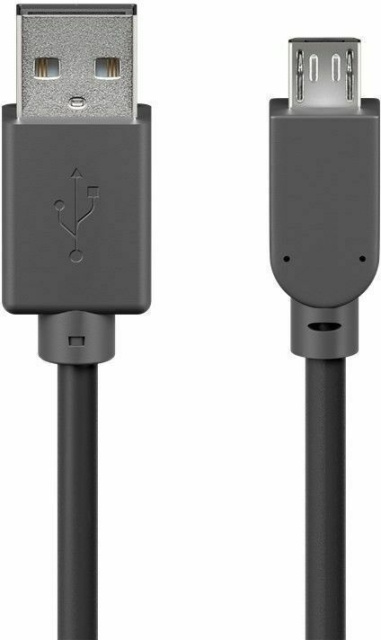 Cablexpert USB-A to Micro-B cable, 1.8 m, black in the group COMPUTERS & PERIPHERALS / Computer cables / USB / Micro-USB at TP E-commerce Nordic AB (C80185)