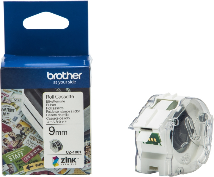 Brother CZ1001 adhesive tape, 9 mm x 5 m, white in the group COMPUTERS & PERIPHERALS / Printers & Accessories / Printers / Label machines & Accessories / Tape at TP E-commerce Nordic AB (C80188)