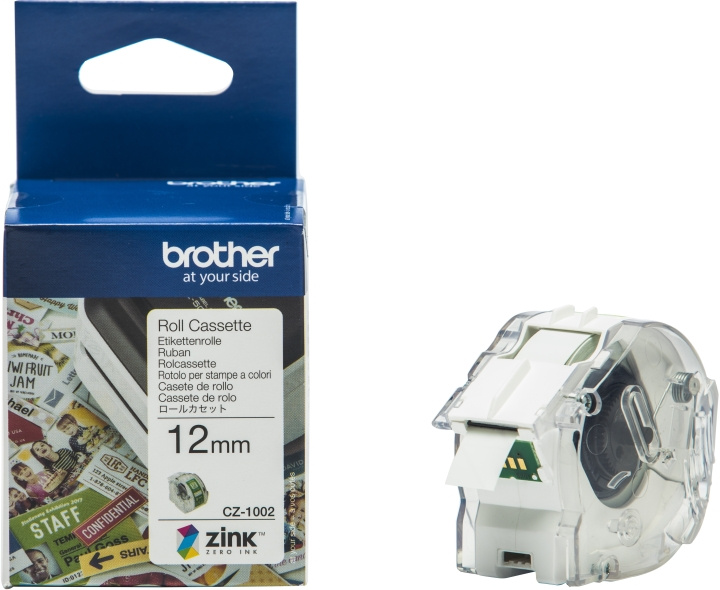 Brother CZ1002 adhesive tape, 12 mm x 5 m, white in the group COMPUTERS & PERIPHERALS / Printers & Accessories / Printers / Label machines & Accessories / Tape at TP E-commerce Nordic AB (C80189)