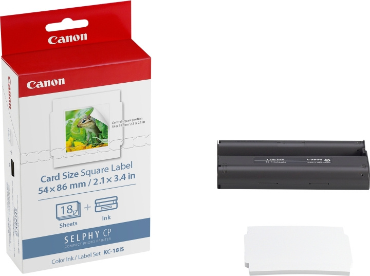 Canon KC-18IS print kit, 18 sheets + colour ink in the group COMPUTERS & PERIPHERALS / Printers & Accessories / Ink & Toner / Ink cartridges / Canon at TP E-commerce Nordic AB (C80202)