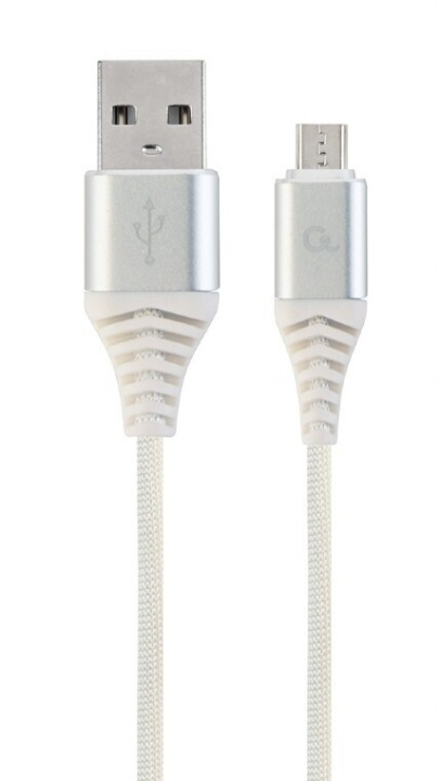 Cablexpert MicroUSB - USB cable, 2 m, white in the group COMPUTERS & PERIPHERALS / Computer cables / USB / Micro-USB at TP E-commerce Nordic AB (C80213)