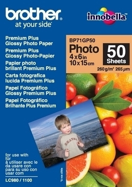 Brother BP71GP50 Premium Plus photo paper, 10 x 15 cm, 50 sheets in the group HOME, HOUSEHOLD & GARDEN / Office material / Paper & Pads at TP E-commerce Nordic AB (C80300)