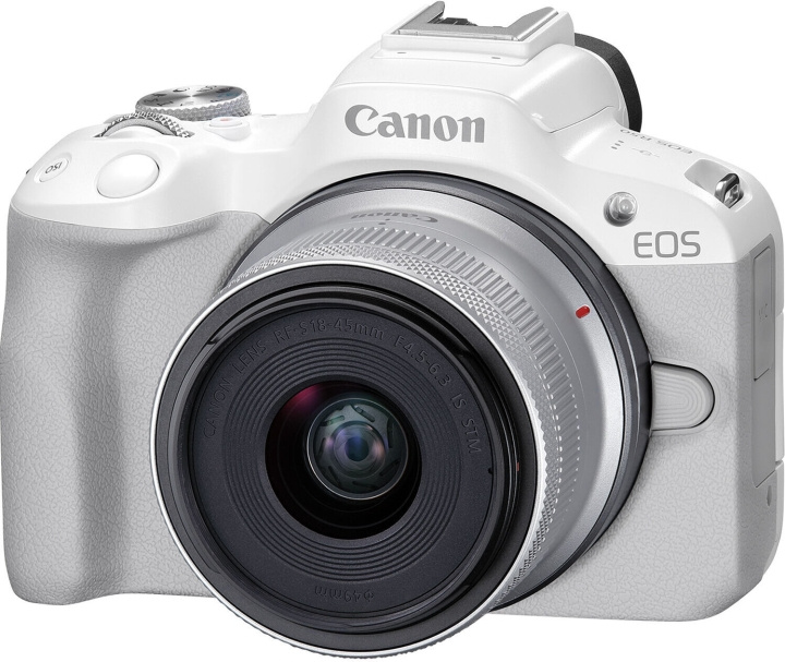 Canon EOS R50 system camera, white + 18-45 mm lens in the group HOME ELECTRONICS / Photo & Video / Cameras at TP E-commerce Nordic AB (C80363)