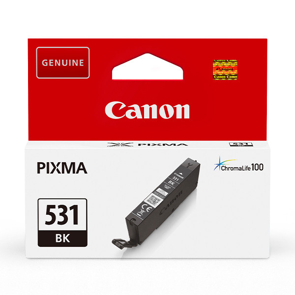 Canon CLI-531BK ink cartridge, black in the group COMPUTERS & PERIPHERALS / Printers & Accessories / Ink & Toner / Ink cartridges / Canon at TP E-commerce Nordic AB (C80421)