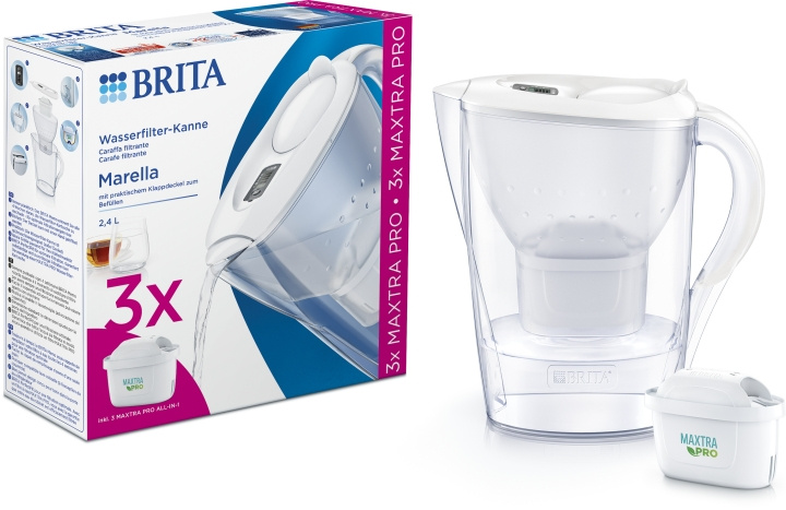 BRITA Marella Memo Maxtra Pro water filtration jug, 2,4 L + 3 months filters in the group HOME, HOUSEHOLD & GARDEN / Kitchen utensils / Other kitchen tools at TP E-commerce Nordic AB (C80443)