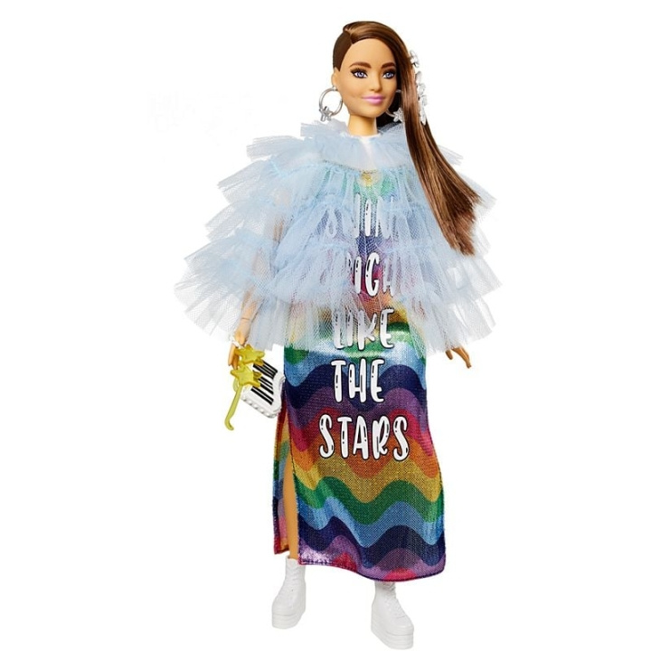 Barbie Blue Coat & Rainbow Dress (GYJ78) in the group TOYS, KIDS & BABY PRODUCTS / Toys / Docks & Accessories at TP E-commerce Nordic AB (C80601)