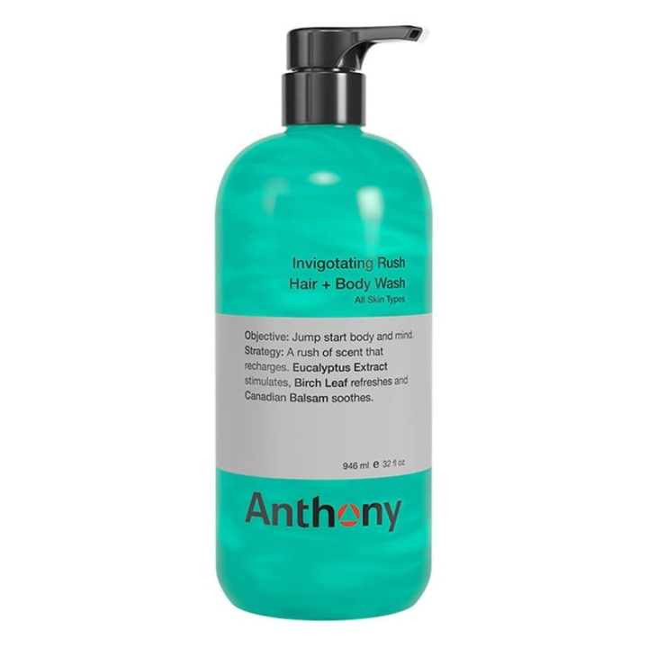 Anthony Invigoration Rush Hair + Body Shampoo 946 ml in the group BEAUTY & HEALTH / Hair & Styling / Hair care / Schampoo at TP E-commerce Nordic AB (C80617)