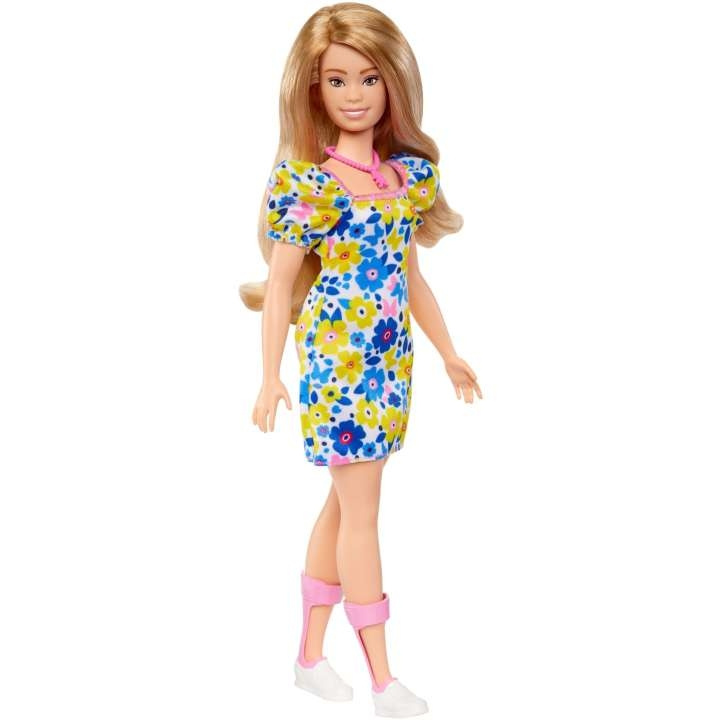 Barbie Fashionistas - Down Syndrome Wearing Floral Dress (HJT05) in the group TOYS, KIDS & BABY PRODUCTS / Toys / Docks & Accessories at TP E-commerce Nordic AB (C80694)