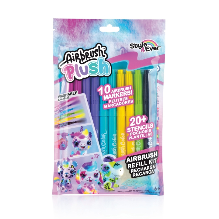 Airbrush Plush Refill Kit 10 pens (256) in the group TOYS, KIDS & BABY PRODUCTS / Toys / Draw & Count at TP E-commerce Nordic AB (C80720)