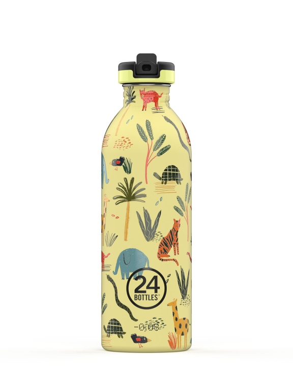 24Bottles - Kids Collection - Urban Bottle 500 ml w. Sports Lid - Jungle Friends (24B917) in the group Sport, leisure & Hobby / Outdoor recreation / Thermoses & Water Bottles at TP E-commerce Nordic AB (C80738)