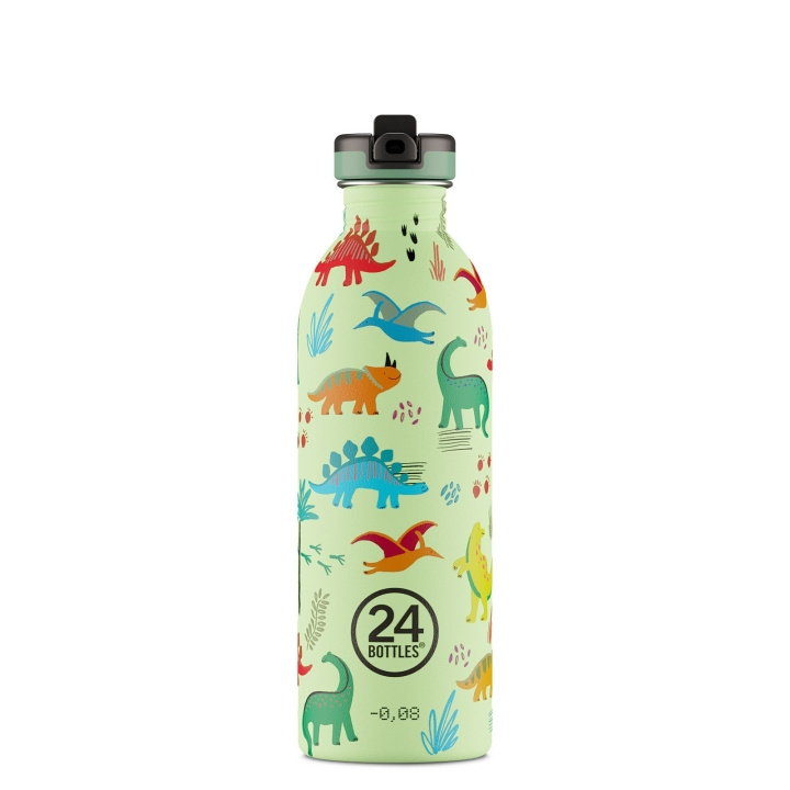 24Bottles - Kids Collection - Urban Bottle 500 ml w. Sports Lid - Jurassic Friends (24B937) in the group Sport, leisure & Hobby / Outdoor recreation / Thermoses & Water Bottles at TP E-commerce Nordic AB (C80740)