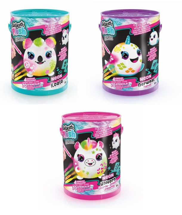 Airbrush Plush Neon Squish Pals Paint Can (11022) in the group TOYS, KIDS & BABY PRODUCTS / Toys / Draw & Count at TP E-commerce Nordic AB (C80805)