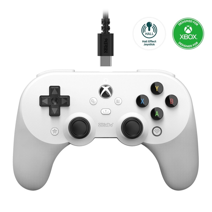 8Bitdo Pro 2 Wired Xbox Gamepad White in the group HOME ELECTRONICS / Game consoles & Accessories / Xbox Series X at TP E-commerce Nordic AB (C80904)