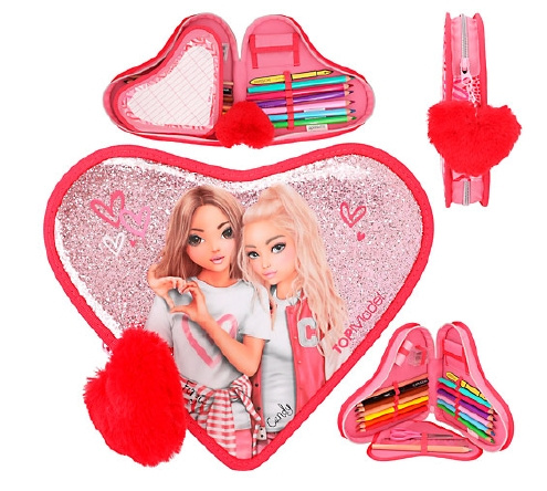 TOPModel Pencilcase heart shape - ONE LOVE - (0412260) in the group TOYS, KIDS & BABY PRODUCTS / Toys / Crafts at TP E-commerce Nordic AB (C80965)