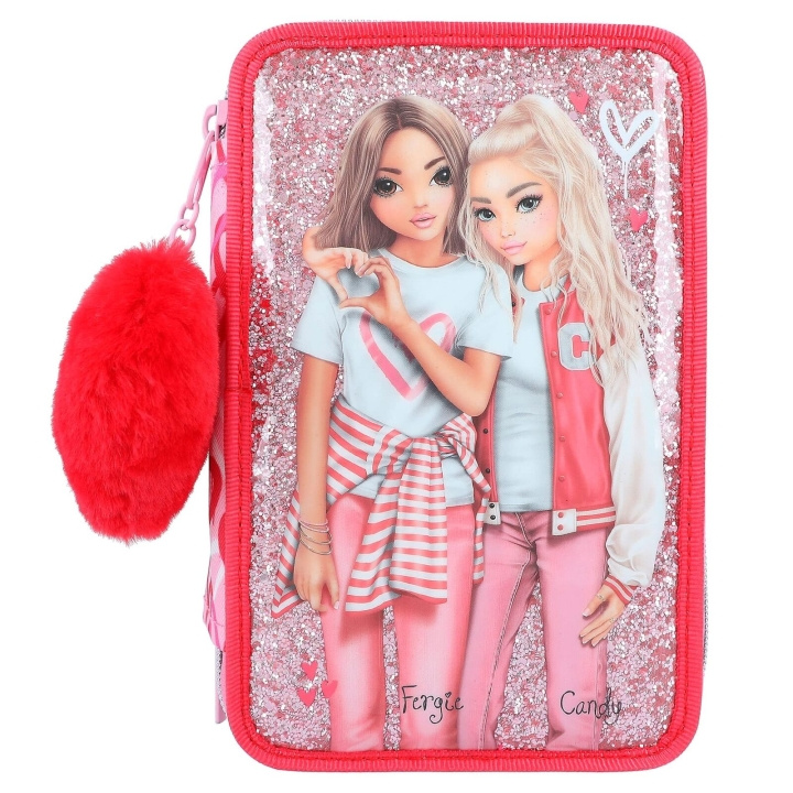 TOPModel Trippel Pencilcase with plush heart - ONE LOVE - (0412230) in the group TOYS, KIDS & BABY PRODUCTS / Toys / Crafts at TP E-commerce Nordic AB (C80966)