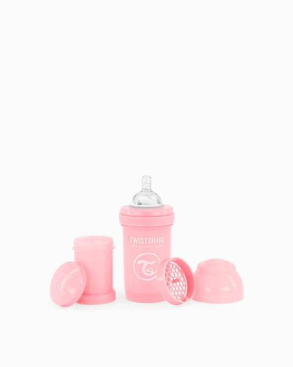 Twistshake Anti-Colic Baby Bottle Pastel Pink 180 ml in the group TOYS, KIDS & BABY PRODUCTS / Eat & Drink / Baby bottle & Accessories at TP E-commerce Nordic AB (C81000)