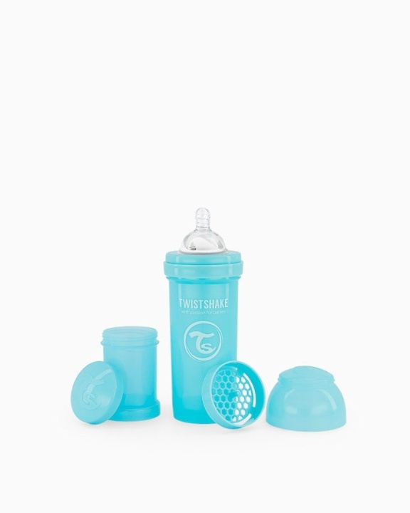 Twistshake Anti-Colic Baby Bottle Pastel Blue 260 ml in the group TOYS, KIDS & BABY PRODUCTS / Eat & Drink / Baby bottle & Accessories at TP E-commerce Nordic AB (C81004)