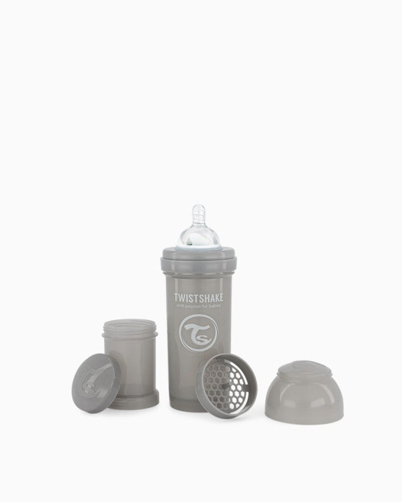 Twistshake Anti-Colic Baby Bottle Pastel Grey 260 ml in the group TOYS, KIDS & BABY PRODUCTS / Eat & Drink / Baby bottle & Accessories at TP E-commerce Nordic AB (C81005)