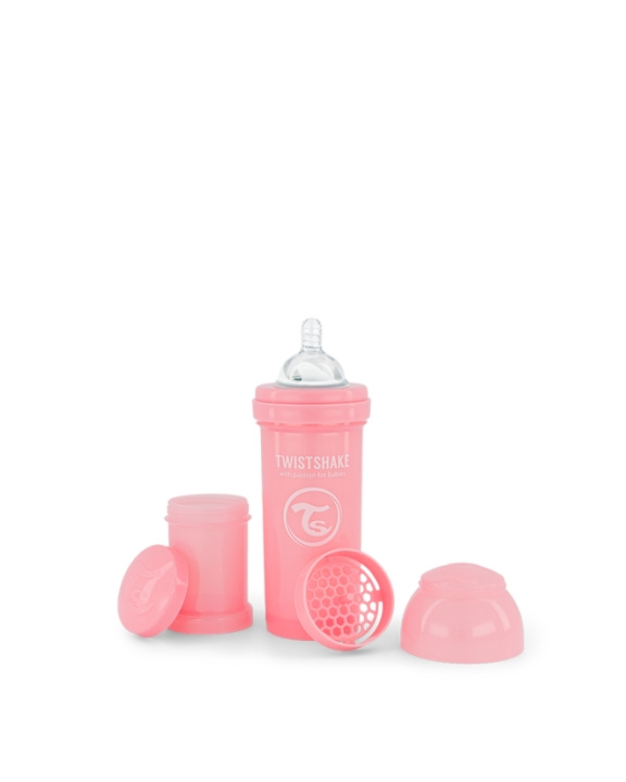 Twistshake Anti-Colic Baby Bottle Pastel Pink 260 ml in the group TOYS, KIDS & BABY PRODUCTS / Eat & Drink / Baby bottle & Accessories at TP E-commerce Nordic AB (C81006)