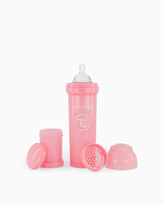 Twistshake Anti-Colic Baby Bottle Pastel Pink 330 ml in the group TOYS, KIDS & BABY PRODUCTS / Eat & Drink / Baby bottle & Accessories at TP E-commerce Nordic AB (C81009)