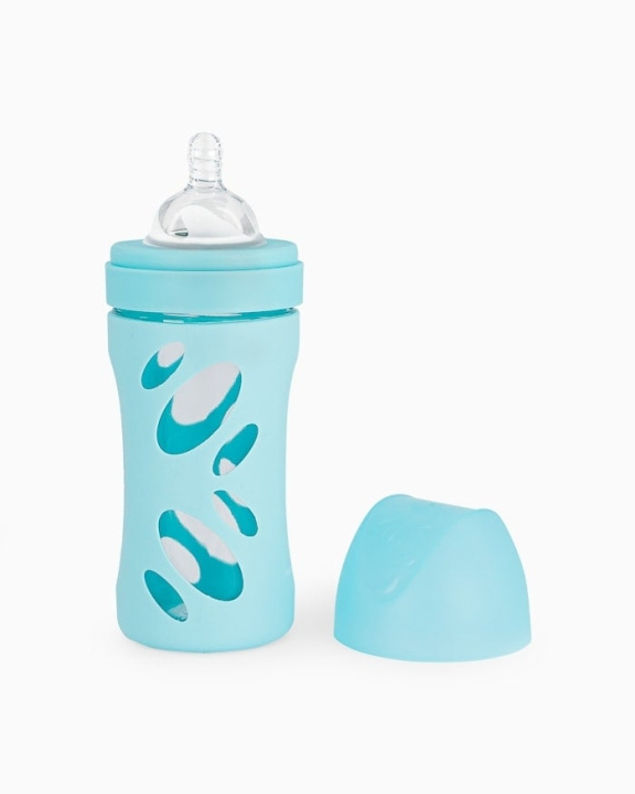 Twistshake Anti-Colic Glass Bottle Pastel Blue 260 ml in the group TOYS, KIDS & BABY PRODUCTS / Eat & Drink / Baby bottle & Accessories at TP E-commerce Nordic AB (C81013)