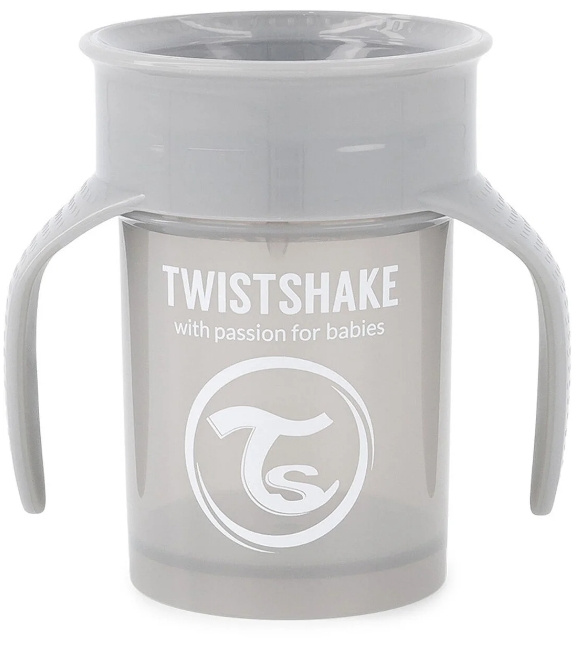 Twistshake 360 Cup 6+m Pastel Grey in the group TOYS, KIDS & BABY PRODUCTS / Eat & Drink / Baby bottle & Accessories at TP E-commerce Nordic AB (C81019)