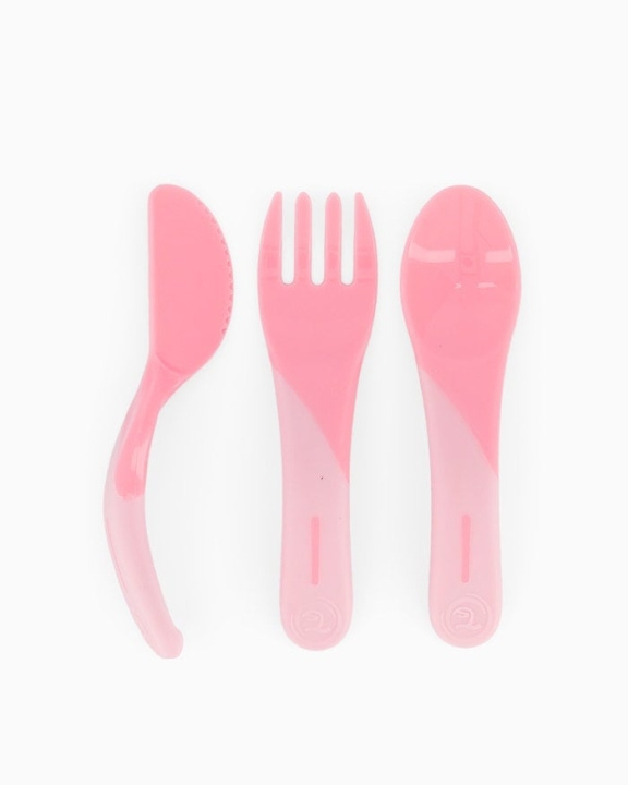 Twistshake Learn Cutlery 6+m Pastel Pink in the group TOYS, KIDS & BABY PRODUCTS / Eat & Drink / Children\'s tableware at TP E-commerce Nordic AB (C81038)