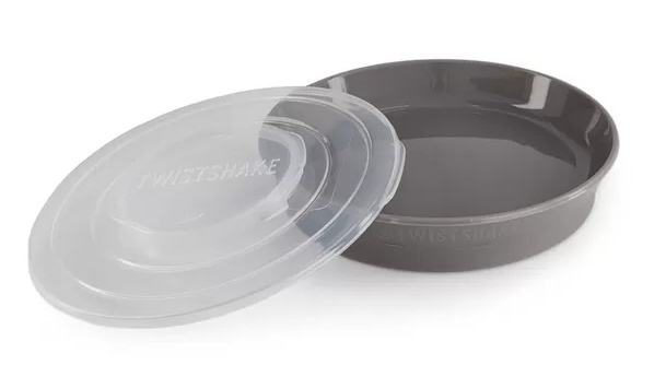 Twistshake Plate 6+m Pastel Grey in the group TOYS, KIDS & BABY PRODUCTS / Eat & Drink / Children\'s tableware at TP E-commerce Nordic AB (C81069)