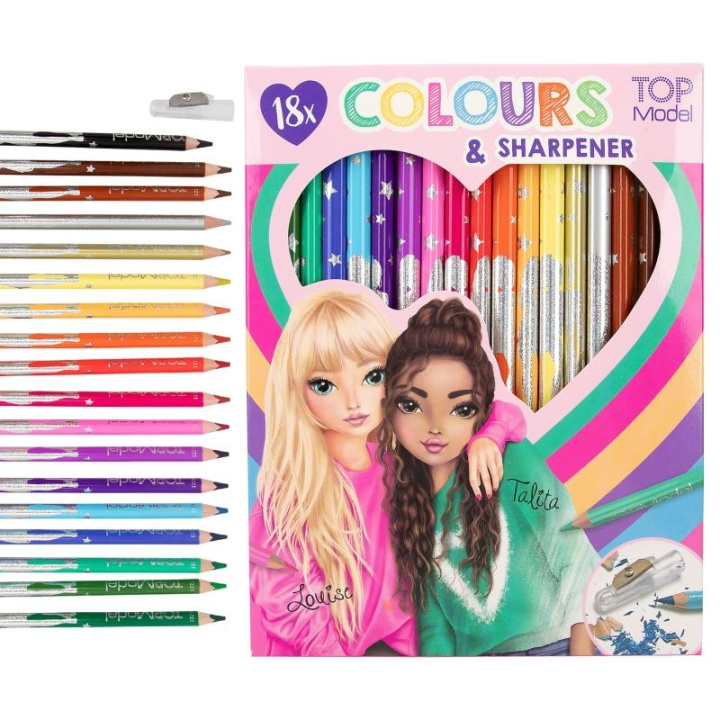 TOPModel 18 Colouring Pencilswith sharpener - (0612215) in the group Sport, leisure & Hobby / Hobby / Paint & Draw / Pencils, crayons & ink at TP E-commerce Nordic AB (C81102)