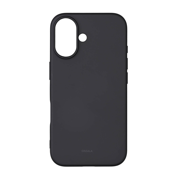 Onsala Phone Case with Silicone Feel Black - iPhone 16 in the group SMARTPHONE & TABLETS / Phone cases / Apple / iPhone 16 at TP E-commerce Nordic AB (C81312)