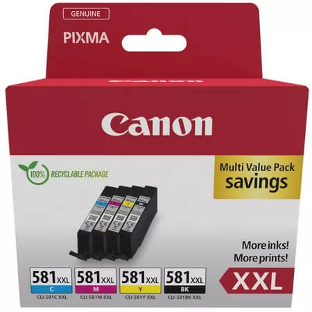 Canon Ink 1998C007 CLI-581XXL Multipack in the group COMPUTERS & PERIPHERALS / Printers & Accessories / Ink & Toner / Ink cartridges / Canon at TP E-commerce Nordic AB (C81338)