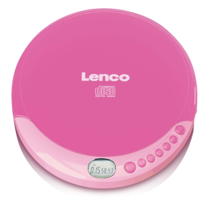 Lenco Portable CD player with charge function Pink in the group HOME ELECTRONICS / Audio & Picture / Home cinema, Hifi & Portable / Portable audio players / CD-players at TP E-commerce Nordic AB (C81425)