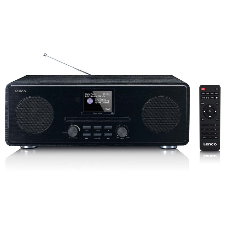 Lenco DAB+ FM radio with CD MP3 player Bluetooth Black in the group HOME ELECTRONICS / Audio & Picture / Home cinema, Hifi & Portable / Radio & Alarm clocks / Radio at TP E-commerce Nordic AB (C81426)