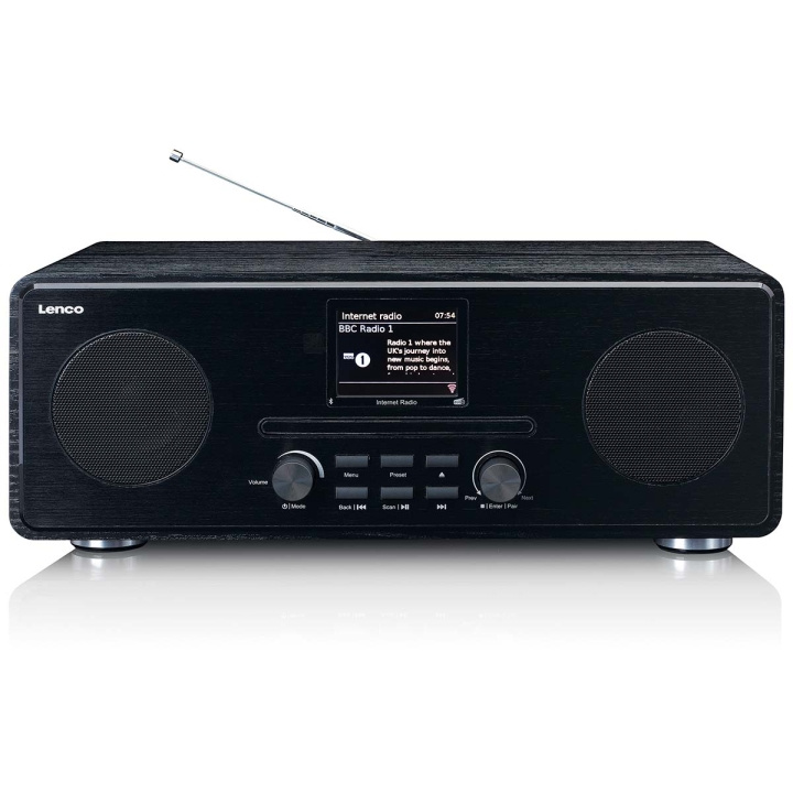 Lenco Internet / DAB+ / FM Radio with CD-player and Bluetooth® Black in the group HOME ELECTRONICS / Audio & Picture / Home cinema, Hifi & Portable / Radio & Alarm clocks / Internet radio at TP E-commerce Nordic AB (C81427)