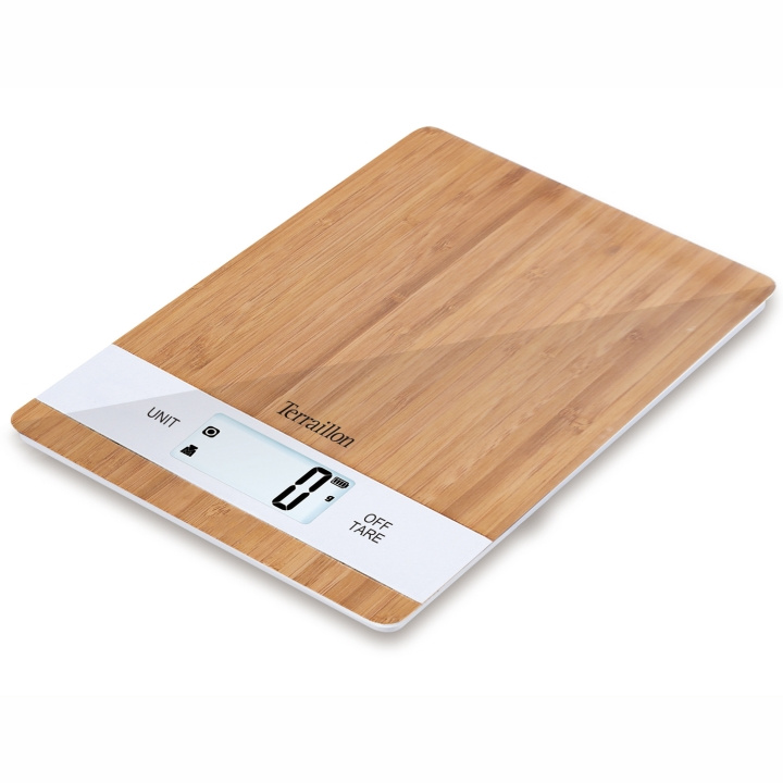 Terraillon Köksvåg Bamboo Uppladdningsbar, 5 kg in the group HOME, HOUSEHOLD & GARDEN / Kitchen utensils / Kitchen scales at TP E-commerce Nordic AB (C81450)