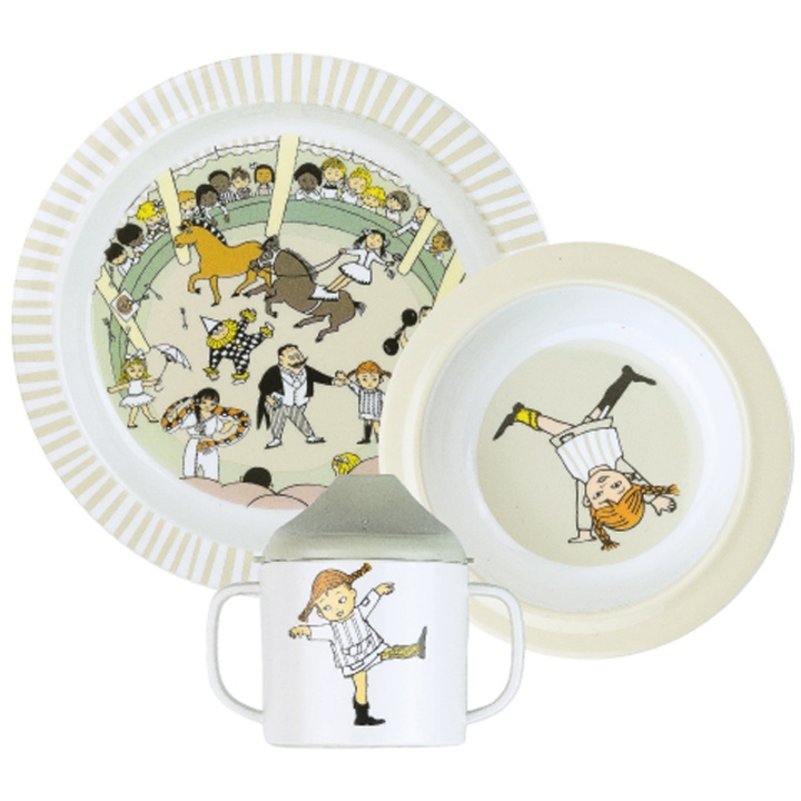 Rätt Start Pippi Cirkus, Barnservis, 3-del in the group TOYS, KIDS & BABY PRODUCTS / Eat & Drink / Children\'s tableware at TP E-commerce Nordic AB (C81465)