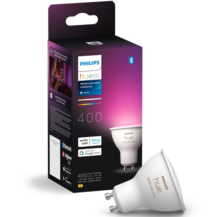 Philips Hue White and Color Ambiance GU10 400lm 1-pack in the group HOME ELECTRONICS / Lighting / LED lamps at TP E-commerce Nordic AB (C81475)