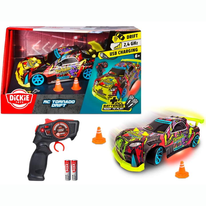 Dickie Tornado Drift Radiostyrd Bil, 22 cm in the group TOYS, KIDS & BABY PRODUCTS / Radio controlled / RC cars at TP E-commerce Nordic AB (C81520)