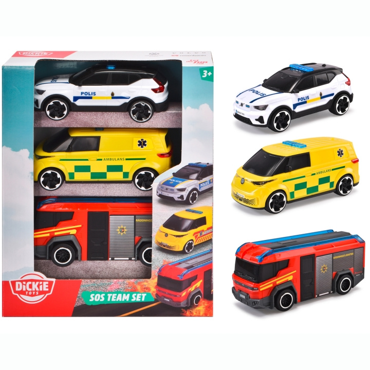 Dickie 3-Pack Svenska Räddningsfordon in the group TOYS, KIDS & BABY PRODUCTS / Toys / Toy cars at TP E-commerce Nordic AB (C81528)