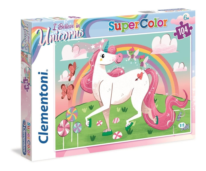 Clementoni 104 pcs Puzzles Kids SuperColors Unicorn in the group TOYS, KIDS & BABY PRODUCTS / Toys / Puzzles at TP E-commerce Nordic AB (C81734)