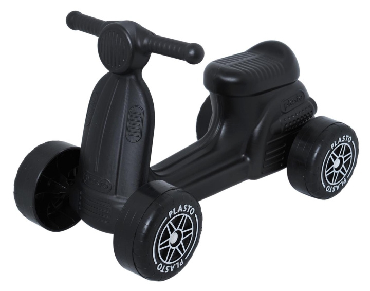 Plasto Sitt spark Scooter med tysta hjul, svart, sitthöjd 22 cm, längd 50cm i box in the group TOYS, KIDS & BABY PRODUCTS / Toys / Toys at TP E-commerce Nordic AB (C81739)