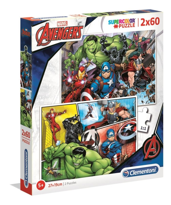 Clementoni 2x60 Puzzles Kids Avengers in the group TOYS, KIDS & BABY PRODUCTS / Toys / Kids puzzle at TP E-commerce Nordic AB (C81787)