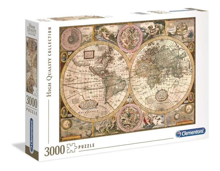 Clementoni 3000 pcs High Quality Collection Old Map in the group Sport, leisure & Hobby / Hobby / Puzzle at TP E-commerce Nordic AB (C81794)