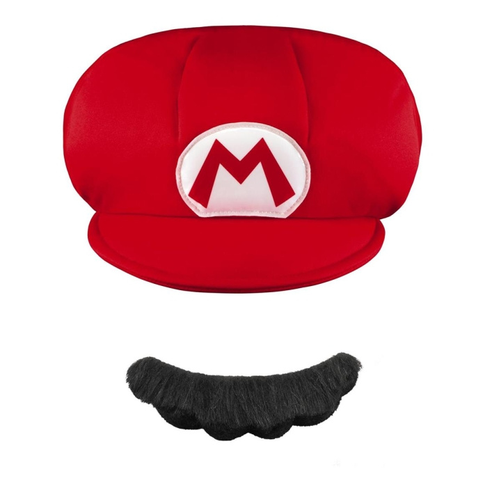 JAKKS Pacific Disguise Super Mario Role Play Mario Hat & Mustache in the group TOYS, KIDS & BABY PRODUCTS / Toys / Masquerade costumes at TP E-commerce Nordic AB (C81828)