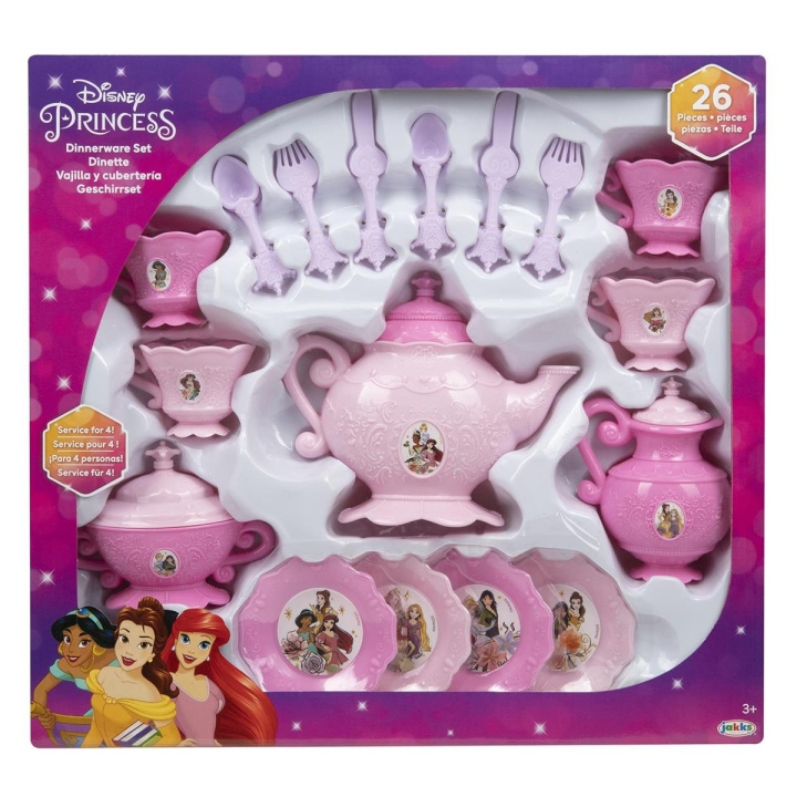 JAKKS Pacific Disney Princess 26 pcs Dinnerware Set in the group TOYS, KIDS & BABY PRODUCTS / Toys / Kitchen toys at TP E-commerce Nordic AB (C81836)